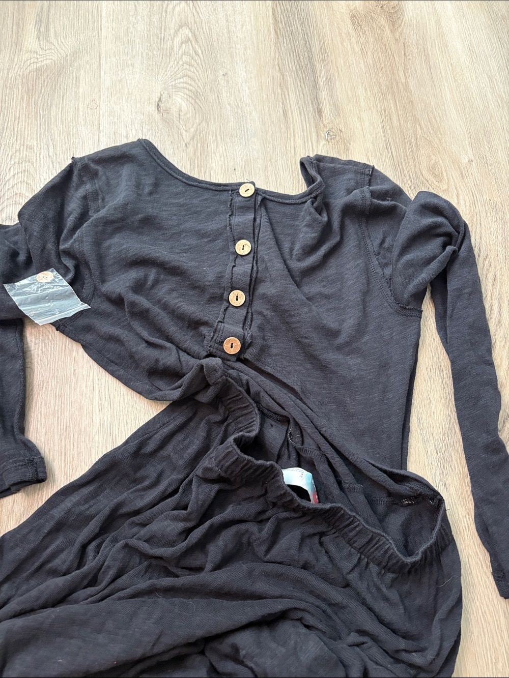 NWT Free People Black Starlight Maxi Dress Size Large beach boho cotton vacation - Picture 9 of 9
